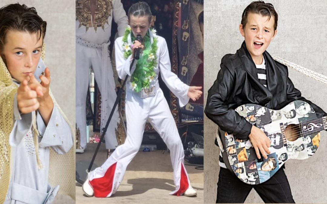 Britain’s Youngest Elvis Impersonator Invited to Perform at Graceland on the Anniversary of His Death – (WATCH)