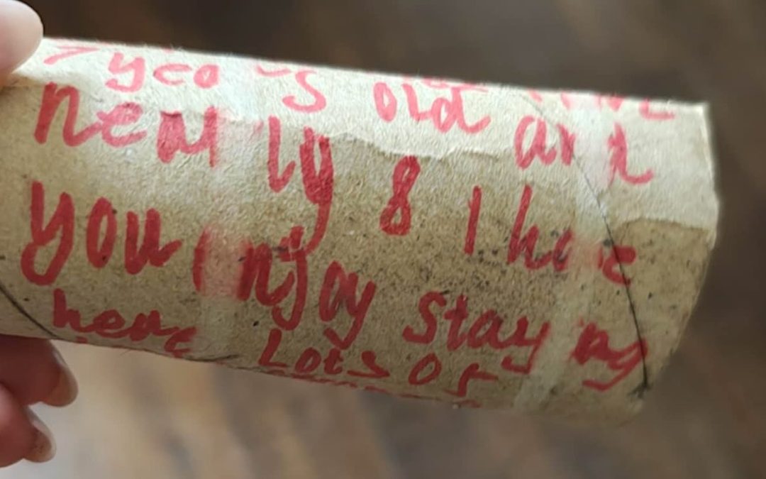 Woman Finds Message on Toilet Paper Roll Written 35 Years Ago by Little Girl