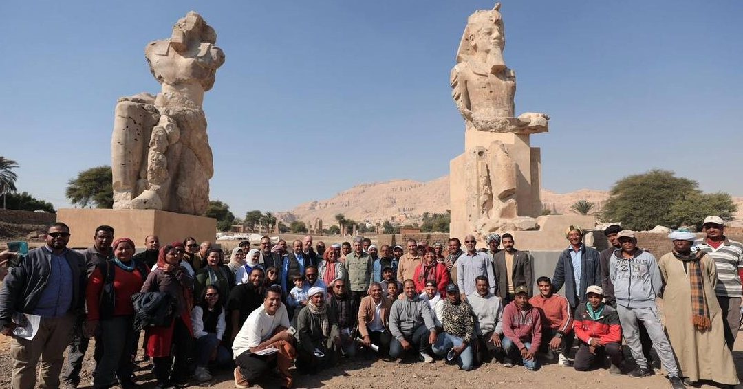 Colossal Statues of Ancient Pharoah Stand Again in Luxor After 30 Years of Work